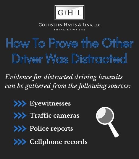 how to prove the other driver was distracted infographic