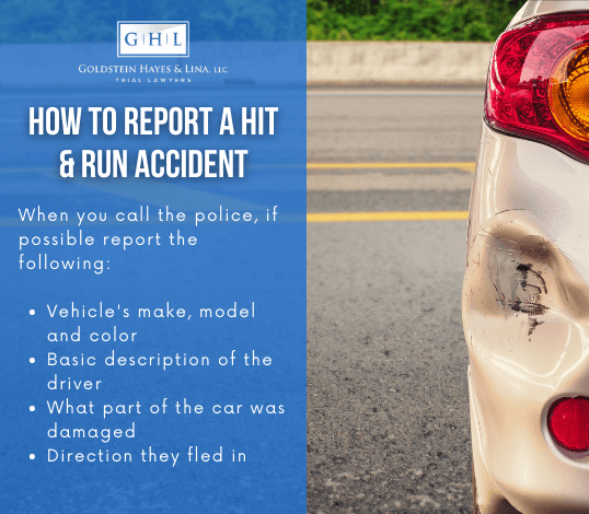 how to report a hit and run infographic